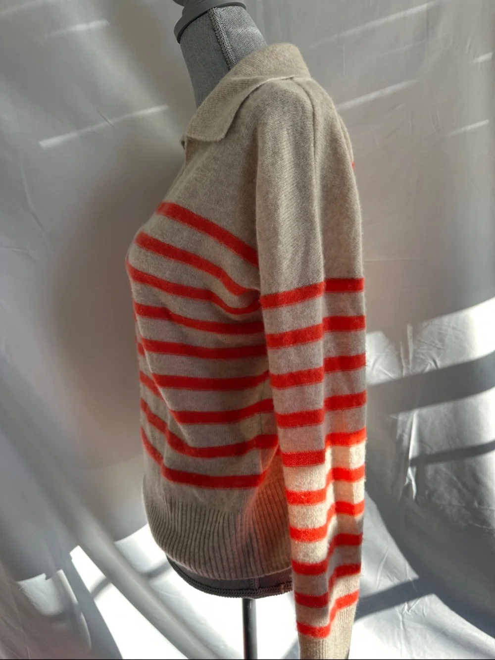 Vineyard Vines Cashmere Striped Polo Sweater - Picture 6 of 8